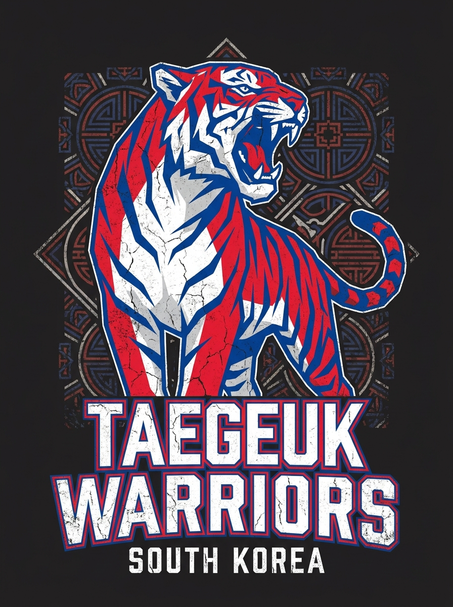 South Korea — Create a vibrant, dynamic fan tee shirt 