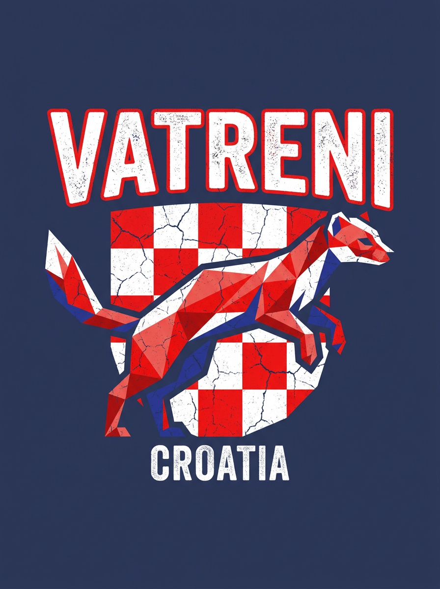 Croatia — Create a vibrant, dynamic fan tee shirt 